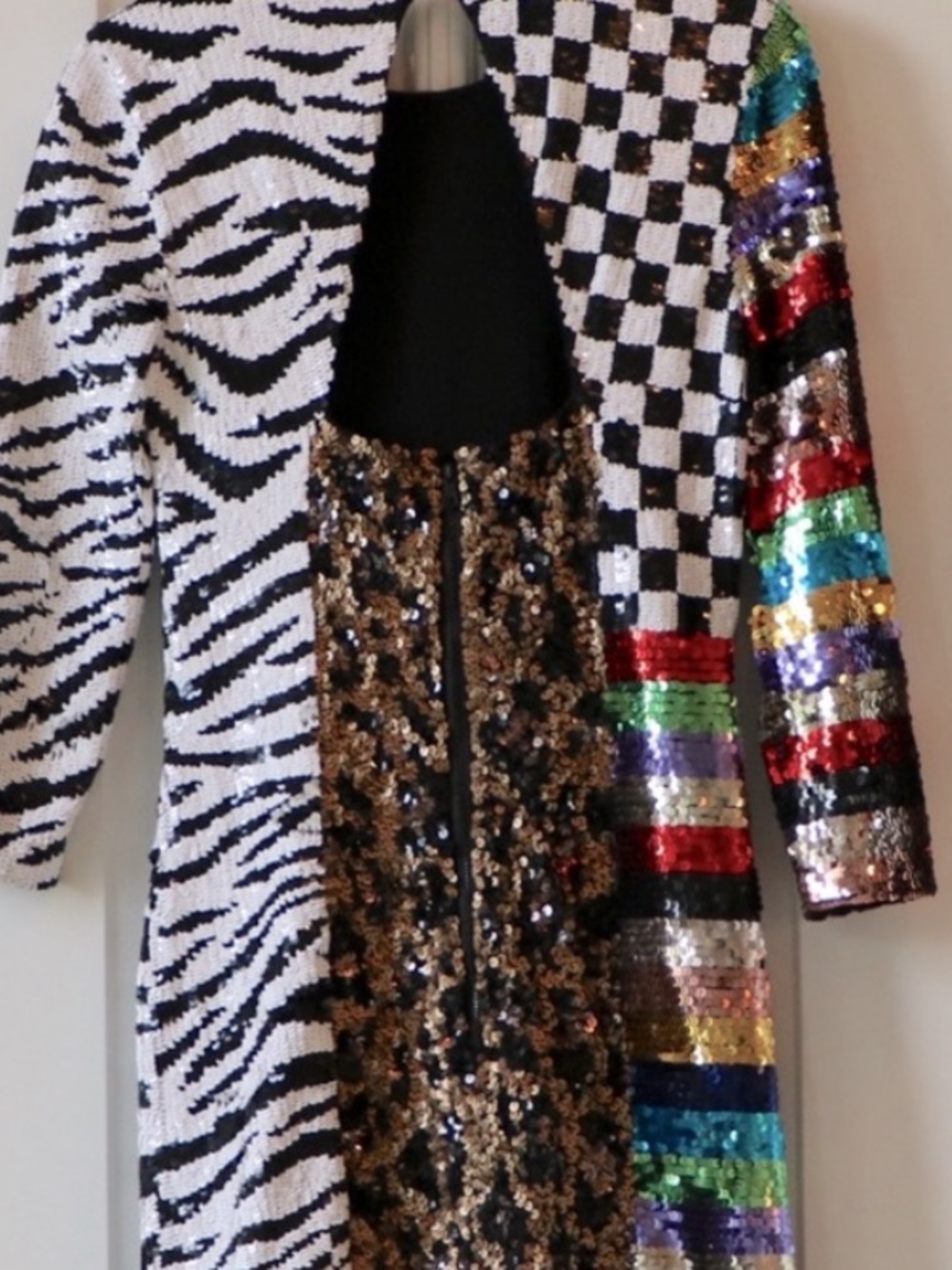 ALICE + OLIVIA Jae Multicolored Sequin Sheath Dress - Picture 9 of 9